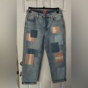 NWOT Women’s Lucky Legend Mid-Rise Relaxed Straight Patchwork Jeans Size 10